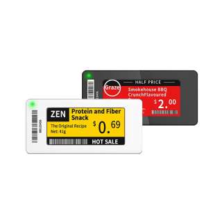 Étiquettes de bord d'étagère électroniques multilingues de 2,66 pouces Série Slim