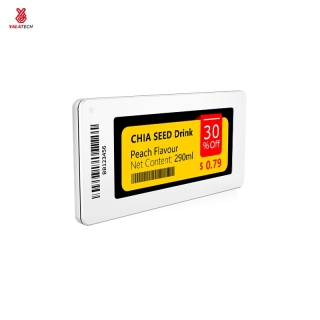 Étiquette d'étagère électronique 2,9 pouces 4 couleurs Slim Series