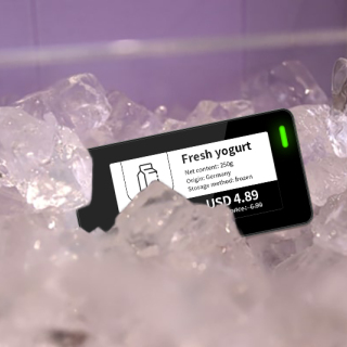 Étiquette d'étagère numérique de congélateur multilingue de 2,13 pouces étanche