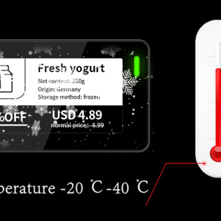 Étiquette d'étagère numérique de congélateur multilingue de 2,13 pouces étanche