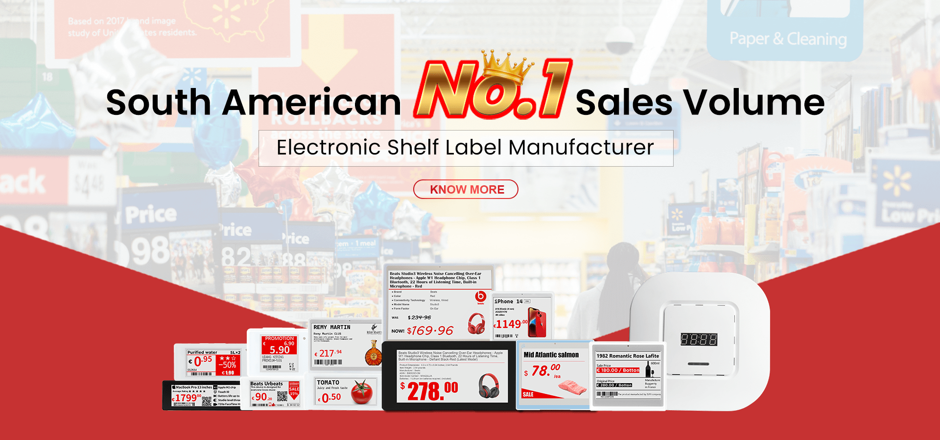 Label ESL pour les chaînes de magasins